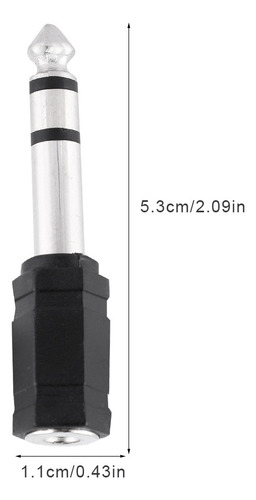 Adaptador De Audio Jack 2 Piezas 6,5 Mm Macho A 3,5 Mm Hembr