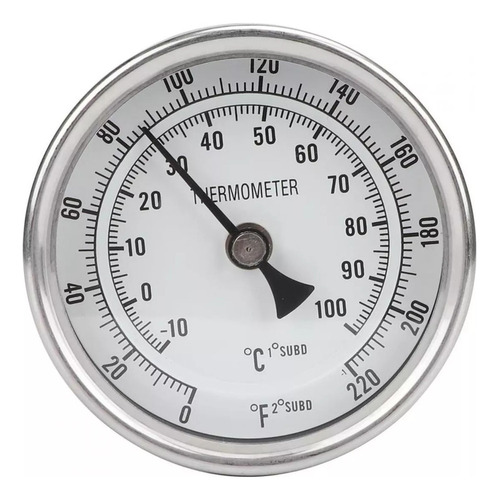 Termómetro De Olla De Acero Inoxidable 1/2 Npt Esfera Metáli