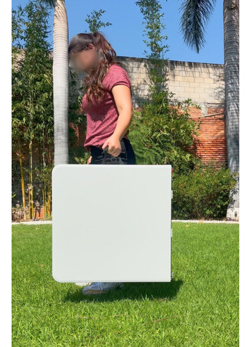 Mesa De Portafolio 120cm Plegable Para Jardin Blanco
