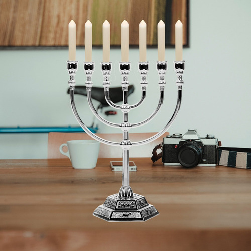 G Candelabro Judío Con Siete Menorás, Regalo De 7 Brazos
