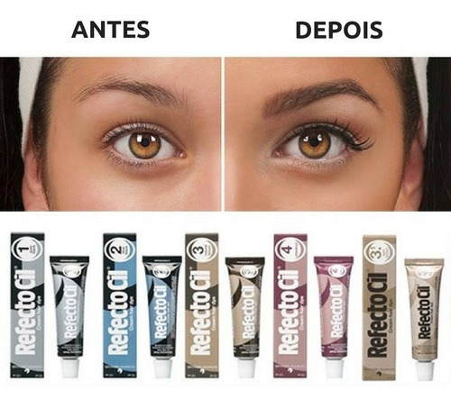 Imagem 4 de 7 de Tinta Sobrancelhas Tintura Refectocil Nº 3 Castanho Natural
