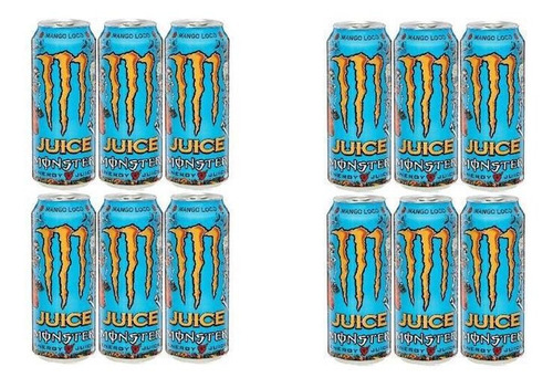 Pack 12 Latas Monster Energy Drink Juice Mango Loco 473ml