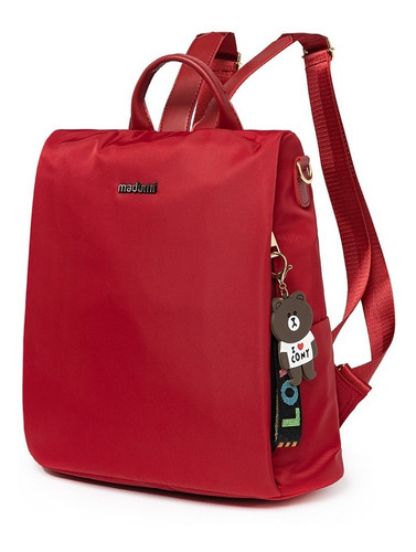 Mochila Madami Executiva Laptop Feminina Espaçosa Fashion Cor Vermelho