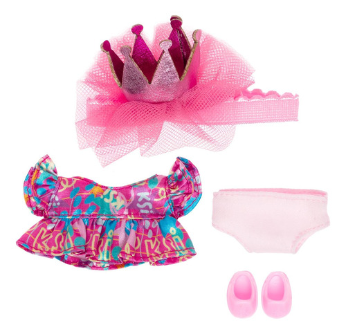 Ksimerito Ksi Feimus Ropa Vestido Fucsia Y Corona