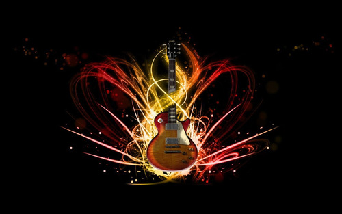 Vinilo Decorativo 30x45cm Guitarra Musica Rock M5