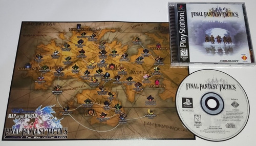 Final Fantasy Tactics Patch Mídia Prata Com Manual E Pôster