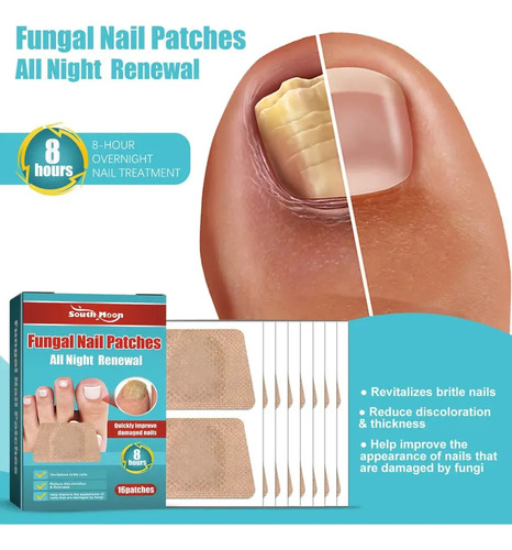 Adesivos De Unhas Noturnos Kerasal 2j Com Fungos, Restaura
