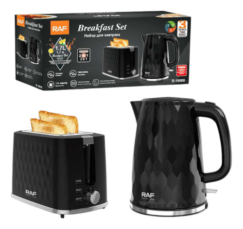 Set Tostadora De Pan + Hervidor Eléctrico Desayuno