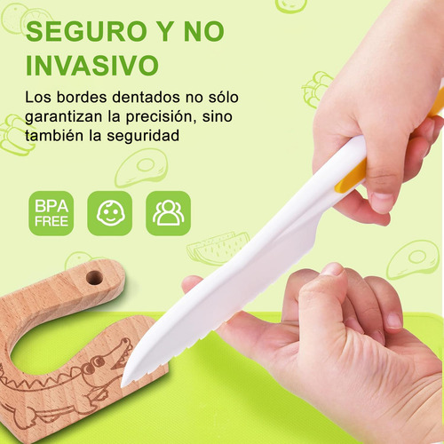 28 Pzs Juego De Cuchillos Seguros Para Cocinar Para Niños