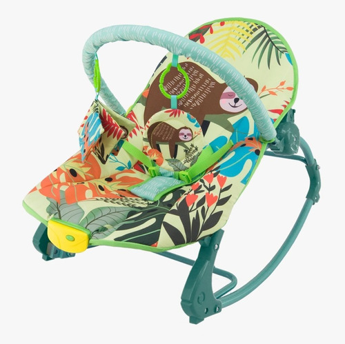 Cadeira De Bebe Vibratória Musical New Rocker 18 Kg Cor Verde