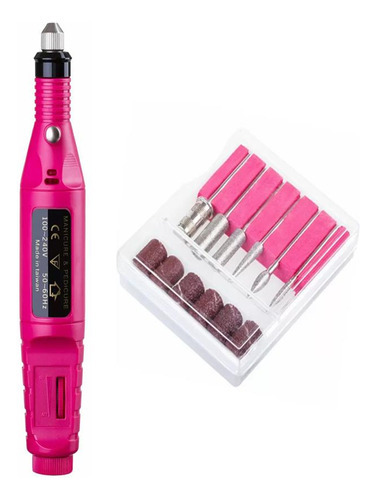 Lixa Elétrica Unha Manicure Acessórios Portatil Profissional
