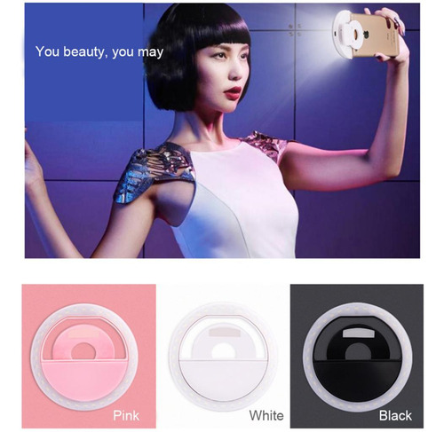 Luz Usb Para Carga De Teléfono Portátil Con Luz Led Selfie