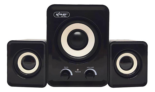 Caixa De Som Subwoofer Pc 2.1 Controle Bass 6w Botão On/off