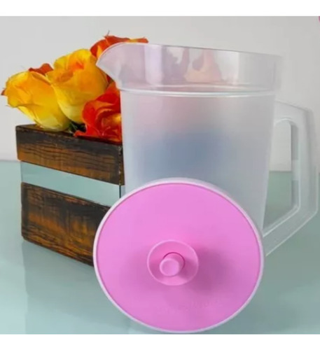 A Jarra Tupperware 2 Litros Rosa Branco