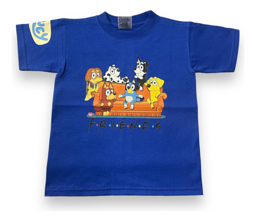 Playera Bluey Y Bingo Perritos Niño Algodon Manga Corta