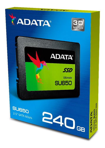 Unidade de estado sólido Adata Ultimate Su650 240gb SSD de cor preta