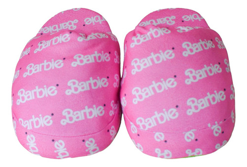 Pantuflas Animadas De Peluche Modelo Barbie Rosa 