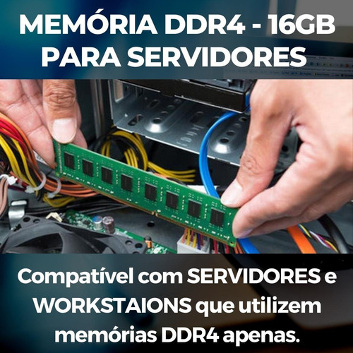 Memória16gb 2rx4 Pc4 2133p Pc4 17000r Ddr4 Registrado Server