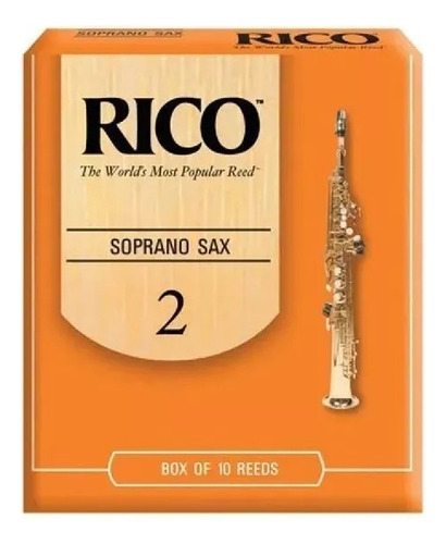 Pack X 10 Caña Para Saxo Soprano N° 2 Rico Ria1020.