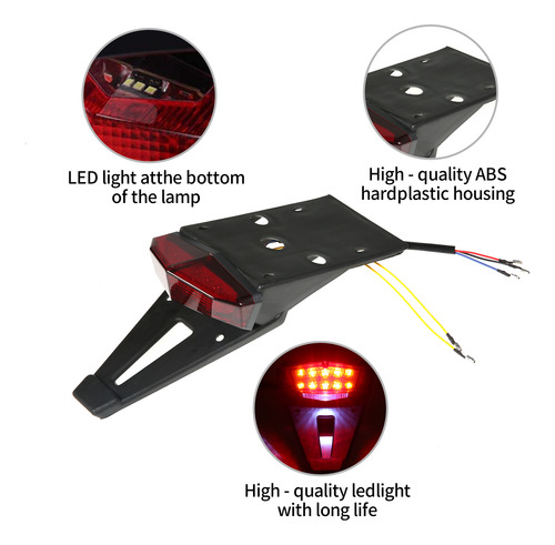 Motocicleta Fender Light Tail Mount Bike Lamp Lamp Fende