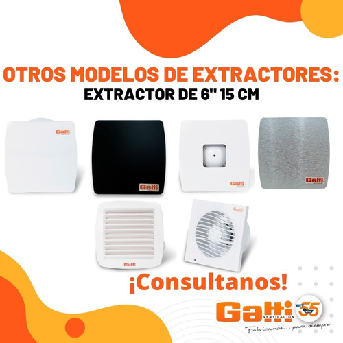 Imagen 9 de 10 de Extractor De Aire Baño 6 Gatti Ventilación Motor Potenciado