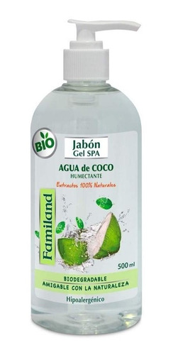 Jabón Liquido Familand Agua De Coco 500ml (1 Unid)