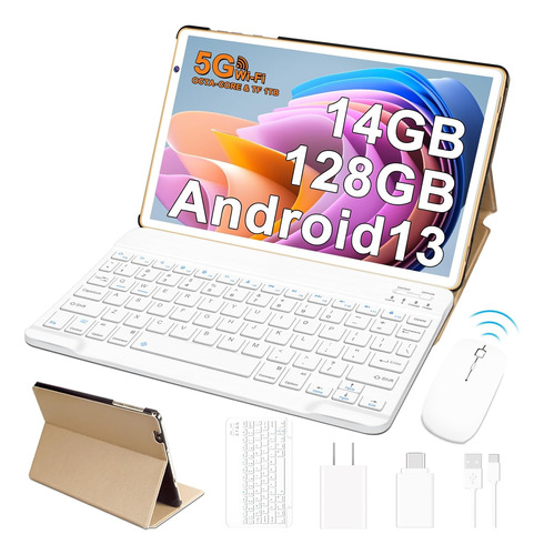 Tablet 10.1'' Android 13 Hd Ips 14+128gb Rom Wifi 5g 8000mah