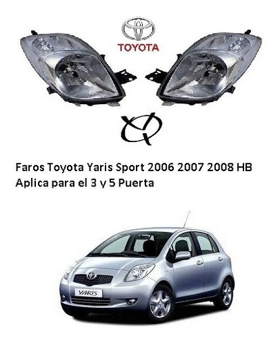 Faro Toyota Yaris Sport 2006 2007 2008 2009