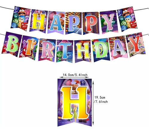 Kit Cotillon Intensamente 2 Cumpleaños - Glovers