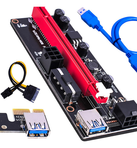 A*gift Pci-e 1x A 16x Extensión Gráfica Tarjeta Adaptador