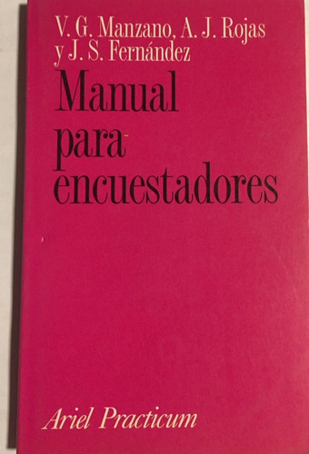 Libro Manual Para Encuestadores Edit. Ariel