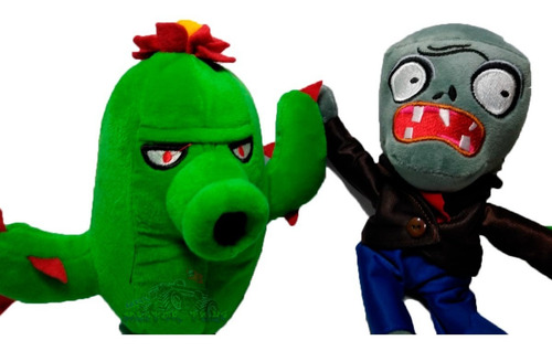 Plantas Vs Zombies Pack 3 Zombie, Elote, Cactus 30cm