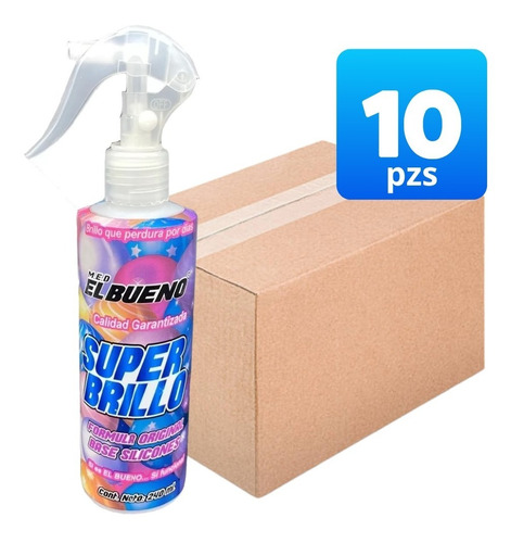 10 Piezas Super Brillo El Bueno 250ml Abrillantador De Globo