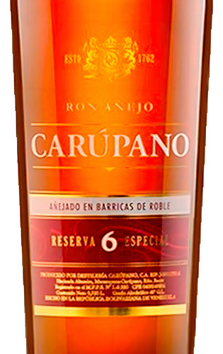 Ron Carúpano Añejo Reserva 6 Especial 750 Ml