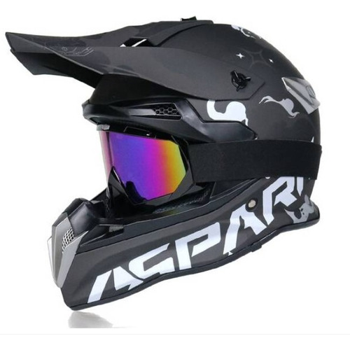 Casco Motocross Certificado Ces Dot Googles Lentes Uv