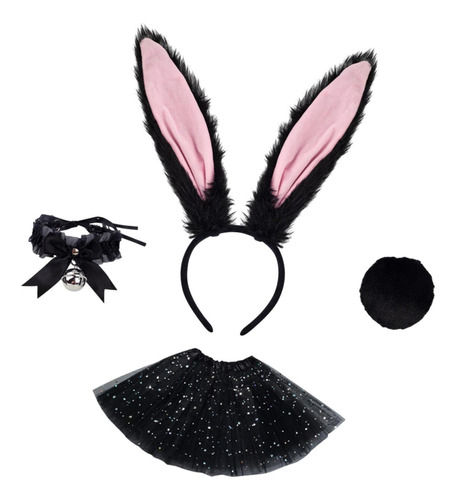 Diadema Con Orejas De Conejo, Conjunto De Cola, Tutú Para