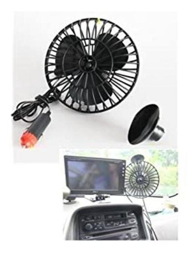 Imagem 2 de 5 de Ventilador Carro Caminhao Automotivo Com Ventosa Na Base 12v