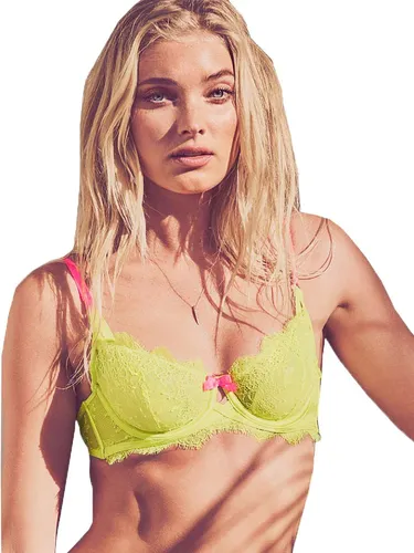 Victorias Secret Lencer a Fina Encaje Bra Media Copa 34c Env o