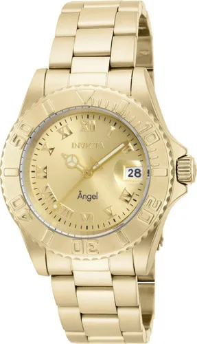 comprar Relógio Invicta Angel Feminimo Plaque Ouro 16849 Cor Da Correia Dourado Cor Do Bisel Dourado Cor Do Fundo Dourado