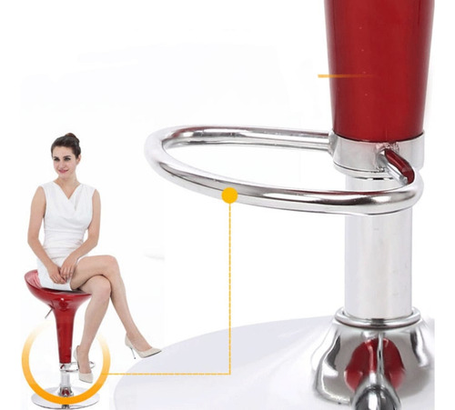 Pack 2 Silla Piso De Bar Taburete Altura Regulable Acabado