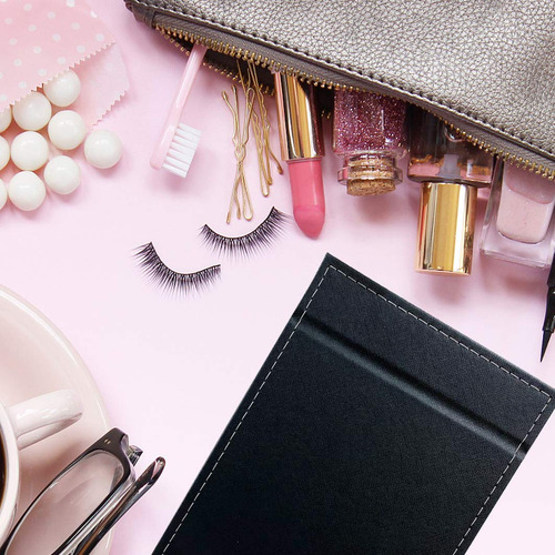 Espejo De Maquillaje Plegable Portátil Con Soporte Ajustable