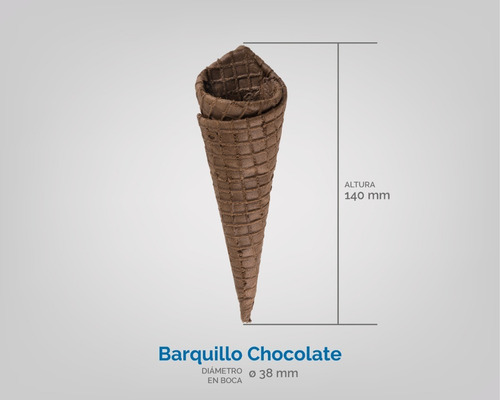 Imagen 2 de 5 de Cucurucho Barquillo Chocolate Emblistado 4 Cajas
