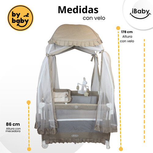 Cuna Corral Multifuncional Titi Ibaby Comodidad Y Estilo Beige Beige
