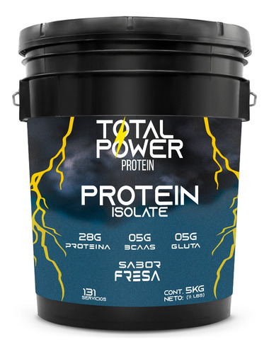 Proteína Isolate Hidrolizada Total Power 5kg Varios Sabores Fresa