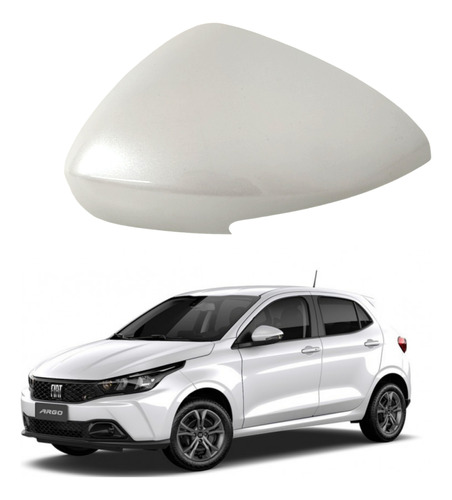 Capa Retrovisor Fiat Argo 2018 A 2022 Branco Perolizado Le