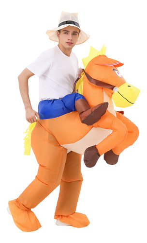 Nuevo Disfraz Inflable Divertido De Equitación Para Caballo, Unisex, Adulto