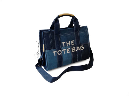 Bolsa Tote Mezclilla High Quality 10.5 X 26 X 34.5 Cms