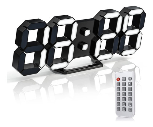 Edup Home Reloj Led 3d De Escritorio, Reloj Despertador De P