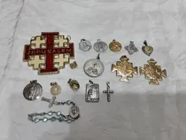 Comprar Lote De Medallitas Cruzes Religiosos.