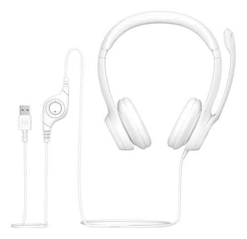 Auriculares Logitech H390 color blanco
